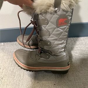 Sorel Gray and Brown Winter Boots